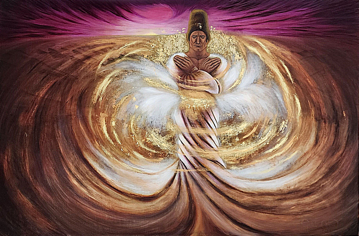 Golden Sandstorm Print Option | Hand Finished
