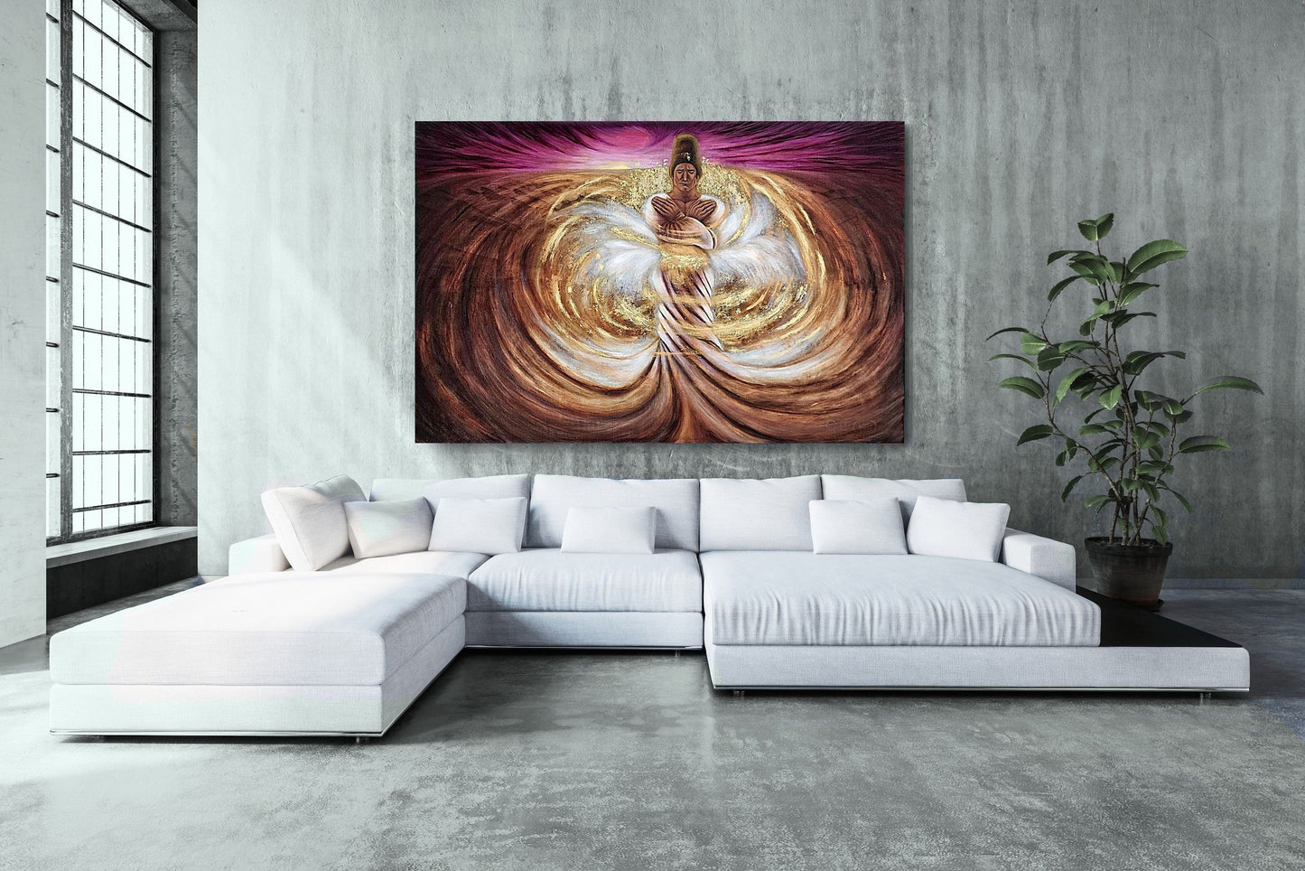 Golden Sandstorm Print Option | Hand Finished