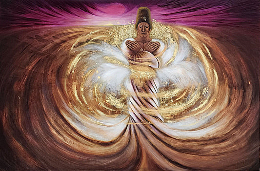 Golden Sandstorm Print Option | Hand Finished