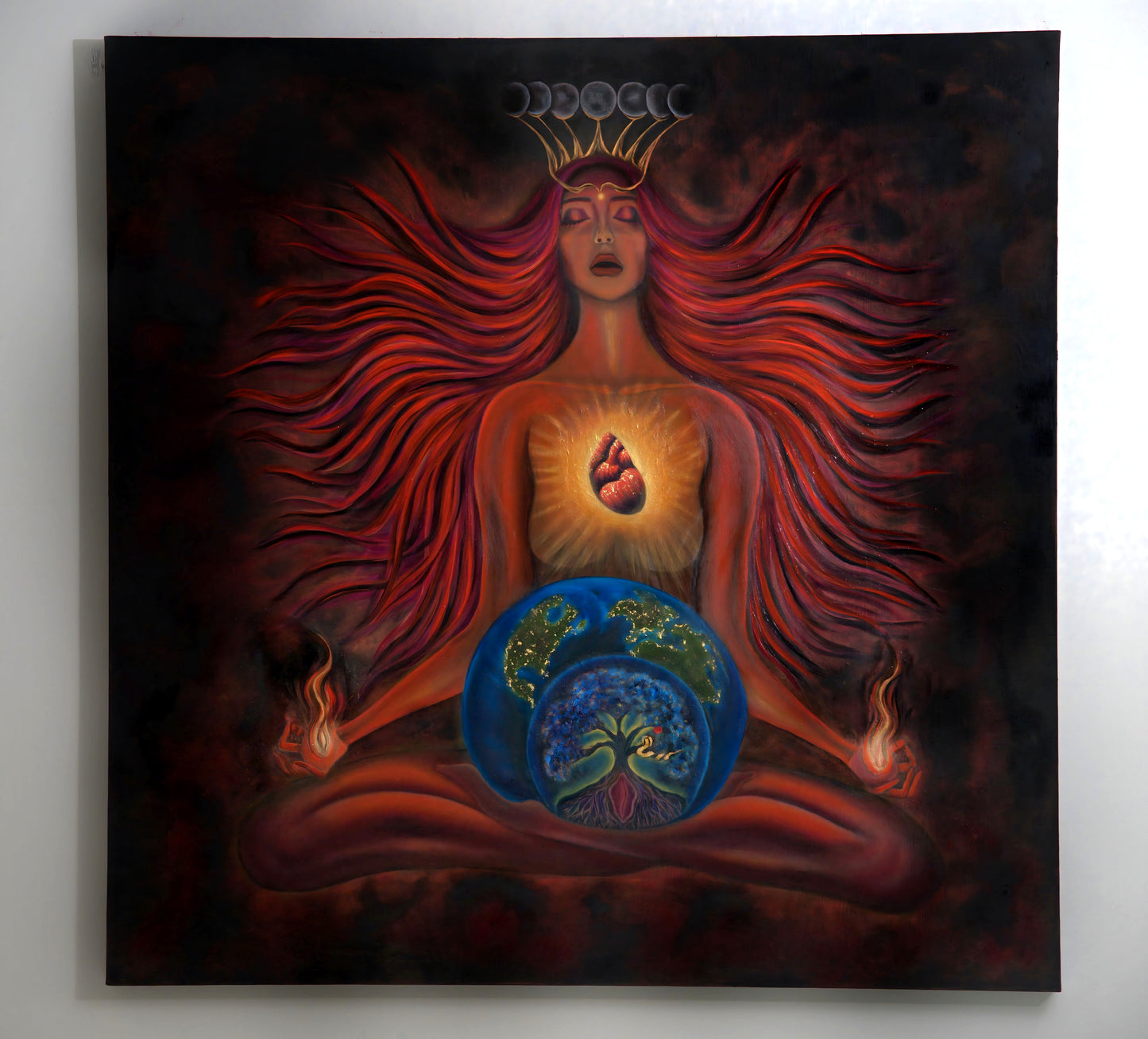 ORIGINAL OIL PAINTING 150x 150 x 5 cm